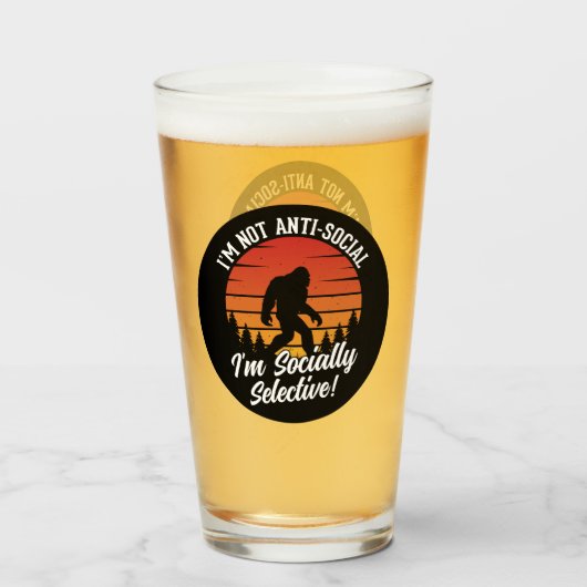 私はアンチ社会のビッグフット・ブラックではない タンブラーグラス (ドリンク正面)