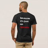 "私はアンチ緑です Tシャツ (裏面フル)