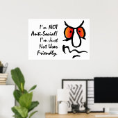私はアンチ・ソーシャルではない(2) ポスター (ホームオフィス)