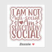 私はアンチ・ソーシャルではなく、選択的にソーシャルである シール (シート)