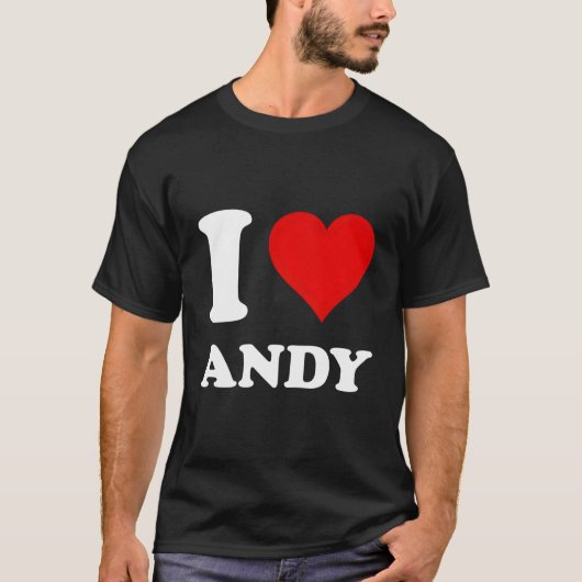 私はアンディを愛している Tシャツ (正面)