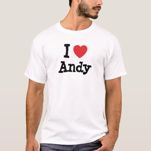 私はアンディ·ハートが好きパーソナライズされただ Tシャツ (正面)