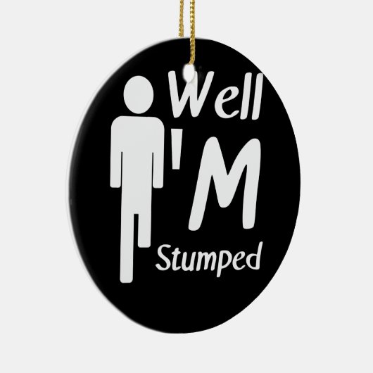 私はアンプティーに行き詰まおもしろいった セラミックオーナメント (右)