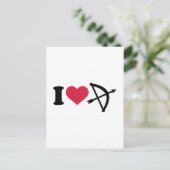 私はアーチェリーの矢の弓が大好き ポストカード (スタンド正面)