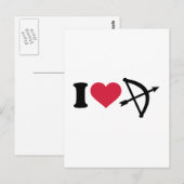 私はアーチェリーの矢の弓が大好き ポストカード (正面/裏面)