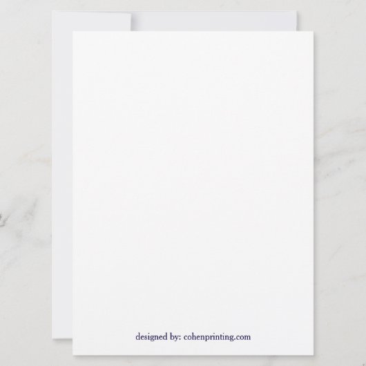 私はアーチユダヤ結婚式招待状で愛されている 招待状 (裏面)