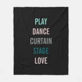 私はアーツダンス俳優のパーソナライズ部屋が大好き フリースブランケット (正面)