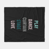 私はアーツダンス俳優のパーソナライズ部屋が大好き フリースブランケット (正面(横))