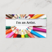 私はアーティストカラーペンシルの名刺 名刺 (正面)