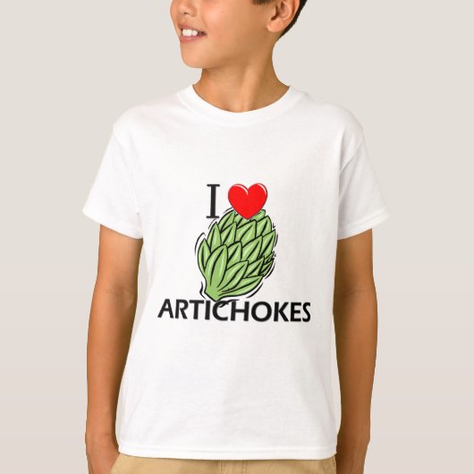 私はアーティチョークを愛します Tシャツ (正面)