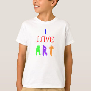 私はアートキッズシャツが大好き Tシャツ