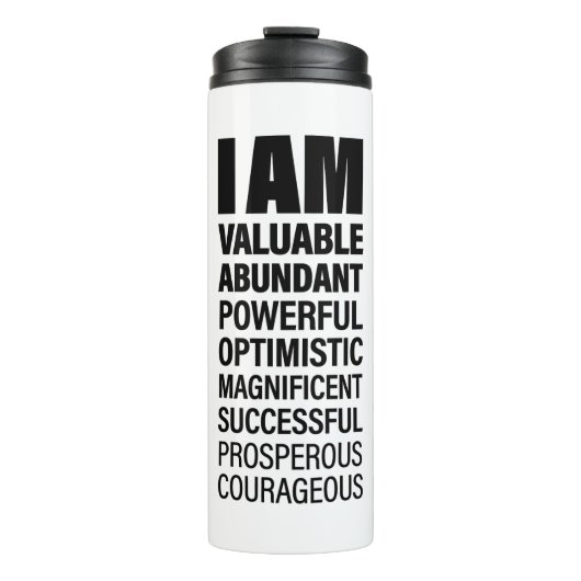 私はアートクール文字グラフィック機会引用文アート タンブラー (正面)