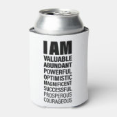 私はアートクール文字グラフィック機会引用文アート 缶クーラー (缶正面)