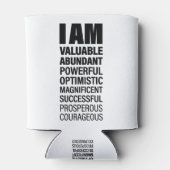 私はアートクール文字グラフィック機会引用文アート 缶クーラー (裏面)