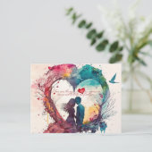 私はアートバレンタインのギフトカードが大好き シーズンポストカード (スタンド正面)