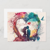 私はアートバレンタインのギフトカードが大好き シーズンポストカード (正面/裏面)