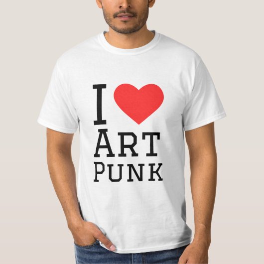私はアートパンクスクウェアのステッカーが大好き Tシャツ (正面)
