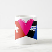 私はアールガウ州を愛します コーヒーマグカップ (中央)