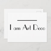 私はアールデコタイポグラフィ ポストカード (正面/裏面)
