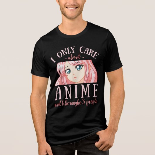 私はア気にニメだけ好きで3人も好き トライブレンドTシャツ (正面)