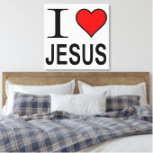 私はイエスがキャンバスを包むのを愛する キャンバスプリント (インサイチュ (寝室))