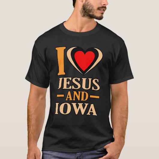 私はイエスとアイオワが大好き Tシャツ (正面)
