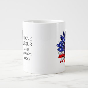 私はイエスとアメリカも大好き ジャンボコーヒーマグカップ