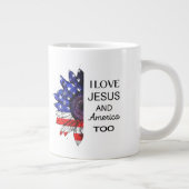 私はイエスとアメリカも大好き ジャンボコーヒーマグカップ (右)