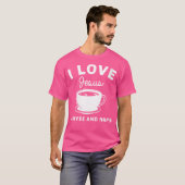 私はイエスとコーヒーと昼寝が好き キリスト教 Tシャツ (正面フル)