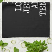 私はイエスとテニスのTシャツの贈り物が大好き キッチンタオル (折り畳み)