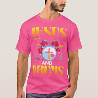 私はイエスとドラムを愛するクリスチャン・イエス・ドラム Tシャツ