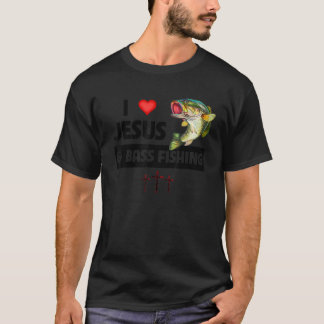 私はイエスとベースの魚釣り魚の湖の漁師が大好き Tシャツ