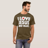 私はイエスと昼寝宗教教会が大好き Tシャツ (正面フル)