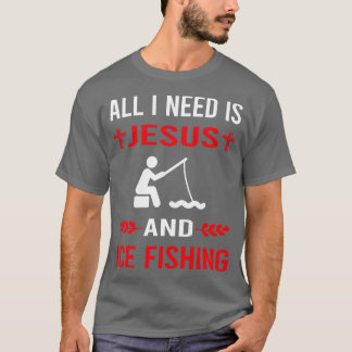 私はイエスと氷の魚釣り Tシャツ
