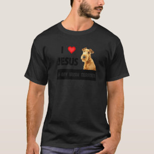 私はイエスと私のアイリッシュテリア犬の母のパパChri愛 Tシャツ