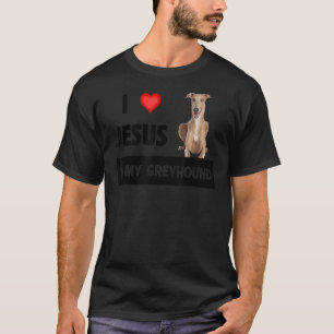 私はイエスと私のグレイハウンド犬の母のパパペットパレ大好き Tシャツ