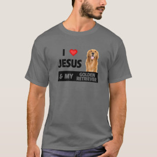 私はイエスと私のゴールデンレトリバードッグママパパP Tシャツ