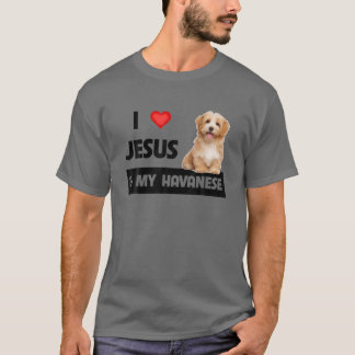 私はイエスと私のハバニーズ犬の母のパパペットパレンを愛する Tシャツ