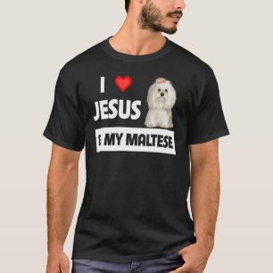 私はイエスと私のマルチーズ犬の母のパパマルティポP Tシャツ