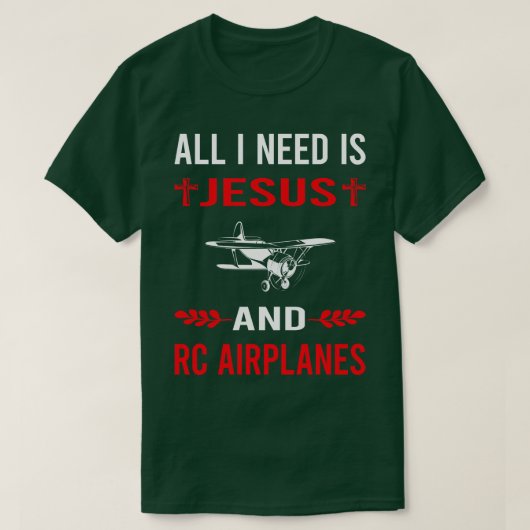 私はイエスとRC飛行機の飛行機の飛行機飛行機 Tシャツ (デザイン正面)