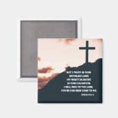 私はイエスに信頼する失敗しない愛詩篇13:5-6聖書 マグネット (正面/裏面)