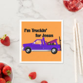 私はイエスのためにトラック輸送している スタンダードカクテルナプキン (インサイチュ)