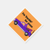 私はイエスのためにトラック輸送している スタンダードカクテルナプキン (角)