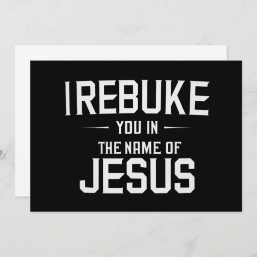 私はイエスの名において、あなたを叱責する 招待状 (正面/裏面)