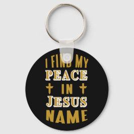 私はイエスの名に平和を見出す キーホルダー