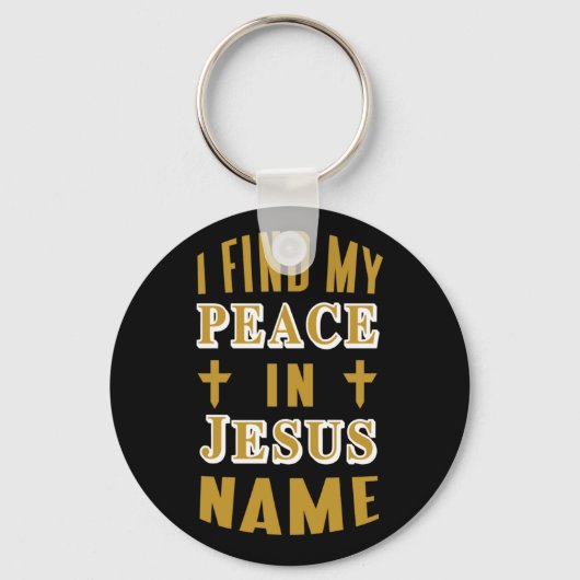 私はイエスの名に平和を見出す キーホルダー (正面)
