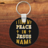 私はイエスの名に平和を見出す キーホルダー (正面)