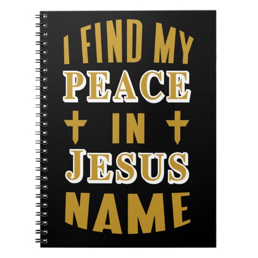 私はイエスの名に平和を見出す ノートブック (正面)