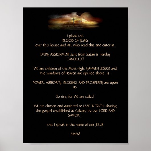 私はイエスの血を願う ポスター (正面)