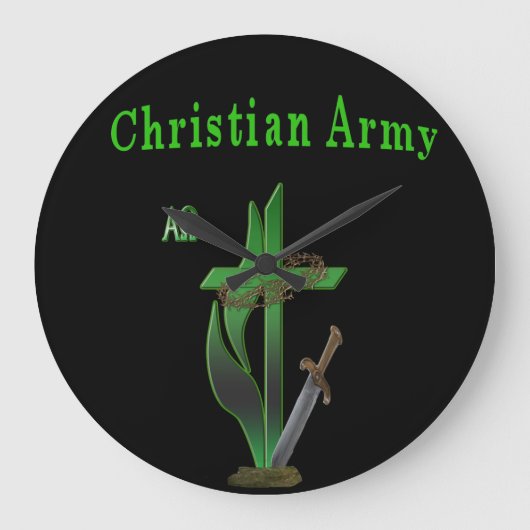 私はイエスの贈り物が大好き ラージ壁時計 (正面)